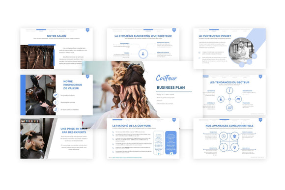 Un exemple gratuit de présentation d'un projet de salon de coiffure