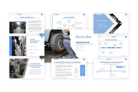 Un exemple gratuit de présentation d'un projet de centre auto