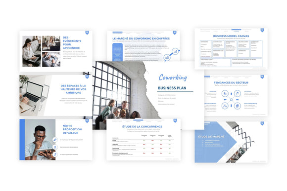 Un exemple gratuit de présentation d'un projet d'espace de coworking