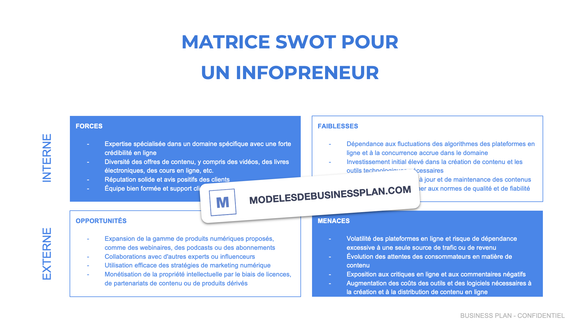La SWOT d'un infopreneur (exemples)