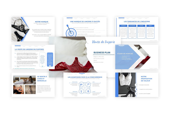 Un exemple gratuit de présentation d'un projet de marque de lingerie