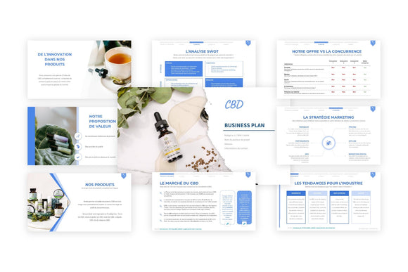 Un exemple gratuit de présentation d'un projet de boutique CBD