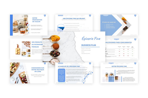 Un exemple gratuit de présentation d'un projet d'épicerie fine
