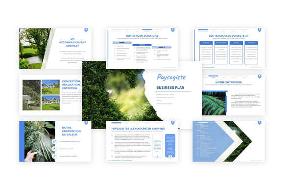 Un exemple gratuit de présentation d'un projet d'entreprise de paysagiste