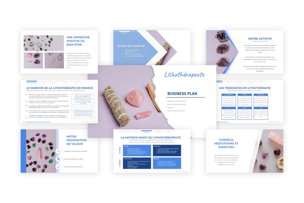 Business plan Lithothérapeute