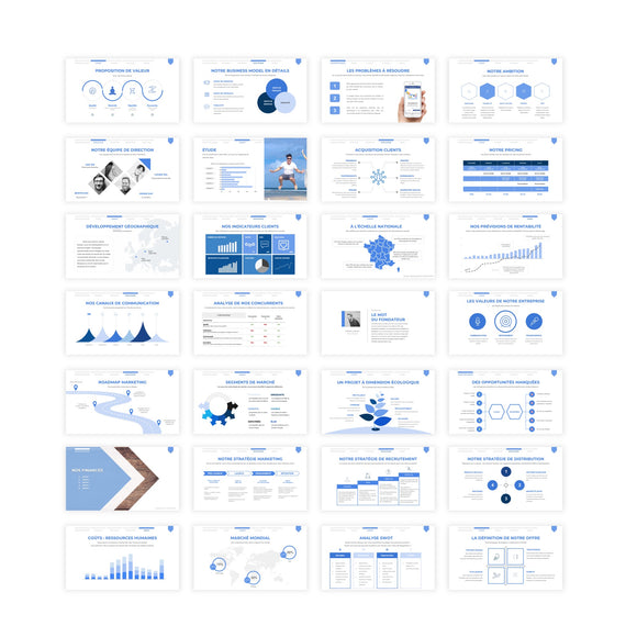 Template général de Business Plan - 100 slides entièrement rédigées par des experts (MAJ 2020) modele