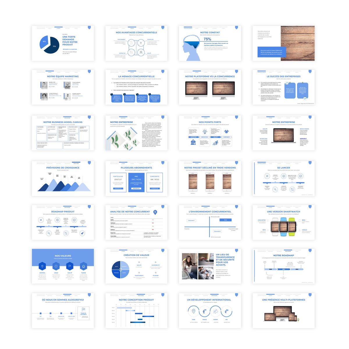 Template général de Business Plan - 100 slides entièrement rédigées par des experts (MAJ 2020) modele