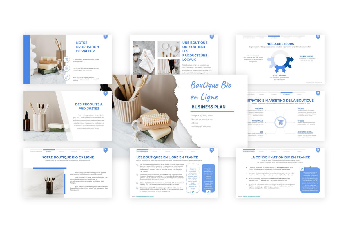 Business plan Boutique Bio en Ligne