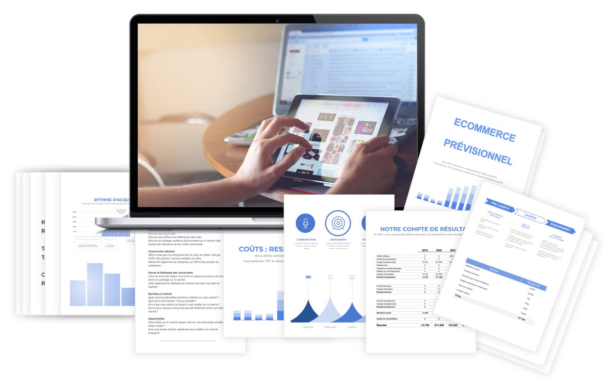 Pr&eacute;visionnel financier e-Commerce