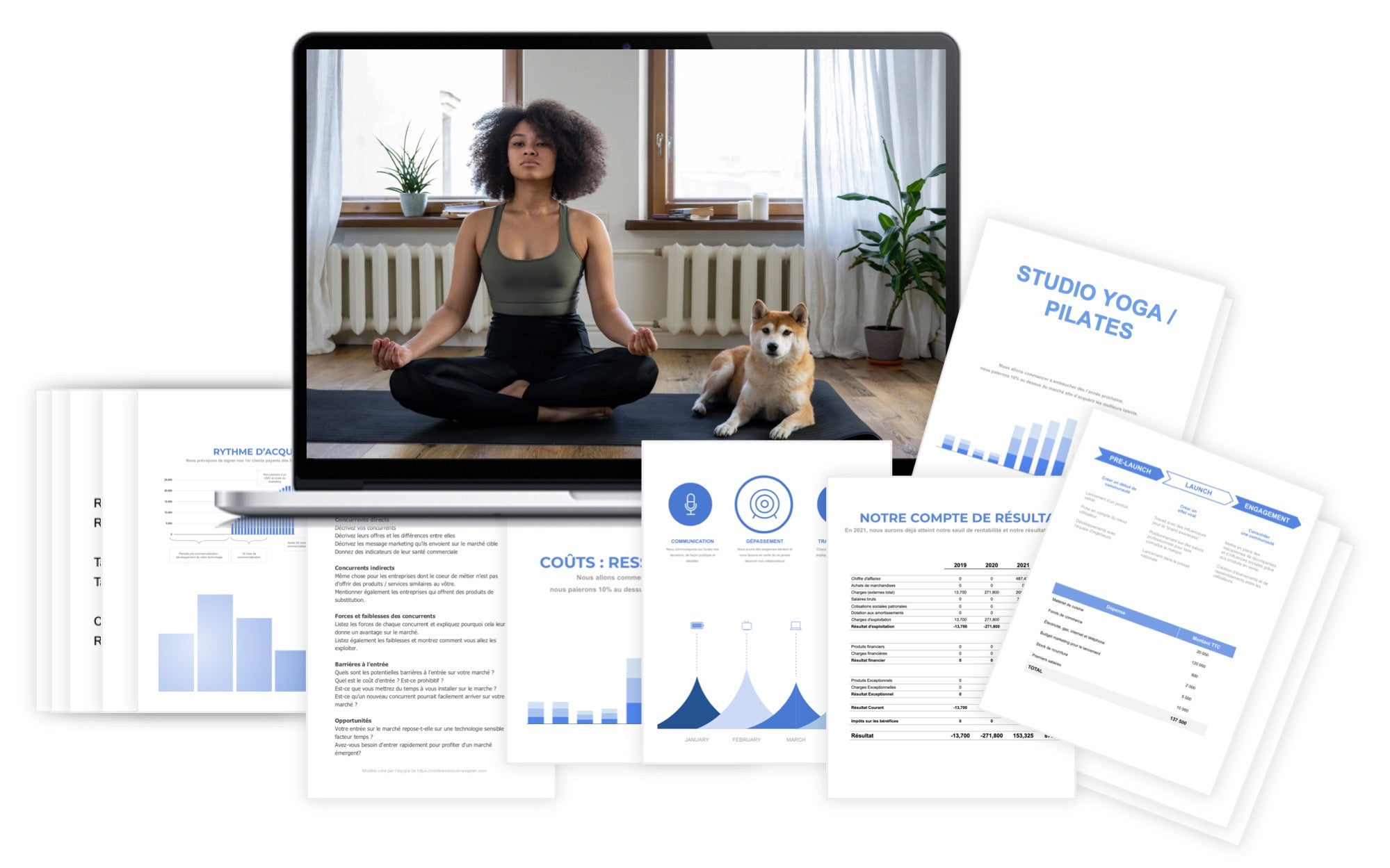Studio de Yoga (et / ou pilates) Prévisionnel Financier modele